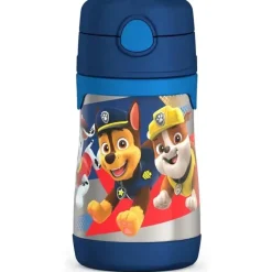 Thermos Straw, Sippy & Training Cups|Dishes, Utensils & Food Containers*- Vacuum Insulated Stainless Steel 10oz Straw Bottle, Paw Patrol Boy