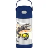 Thermos Straw, Sippy & Training Cups|Dishes, Utensils & Food Containers*- Vacuum Insulated Stainless Steel 12oz Straw Bottle, Jurassic World