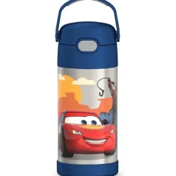 Thermos Straw, Sippy & Training Cups|Dishes, Utensils & Food Containers*- Vacuum Insulated Stainless Steel 12oz Straw Bottle, Cars