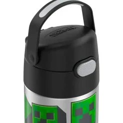 Thermos Straw, Sippy & Training Cups|Dishes, Utensils & Food Containers*- Vacuum Insulated Stainless Steel 12oz Straw Bottle, Minecraft