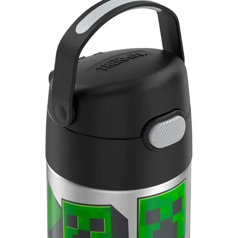 Thermos Straw, Sippy & Training Cups|Dishes, Utensils & Food Containers*- Vacuum Insulated Stainless Steel 12oz Straw Bottle, Minecraft