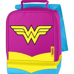 Thermos Lunch Boxes & Bags|Lunch Box*- Wonder Woman With Cape Dual Compartment Lunch Kit