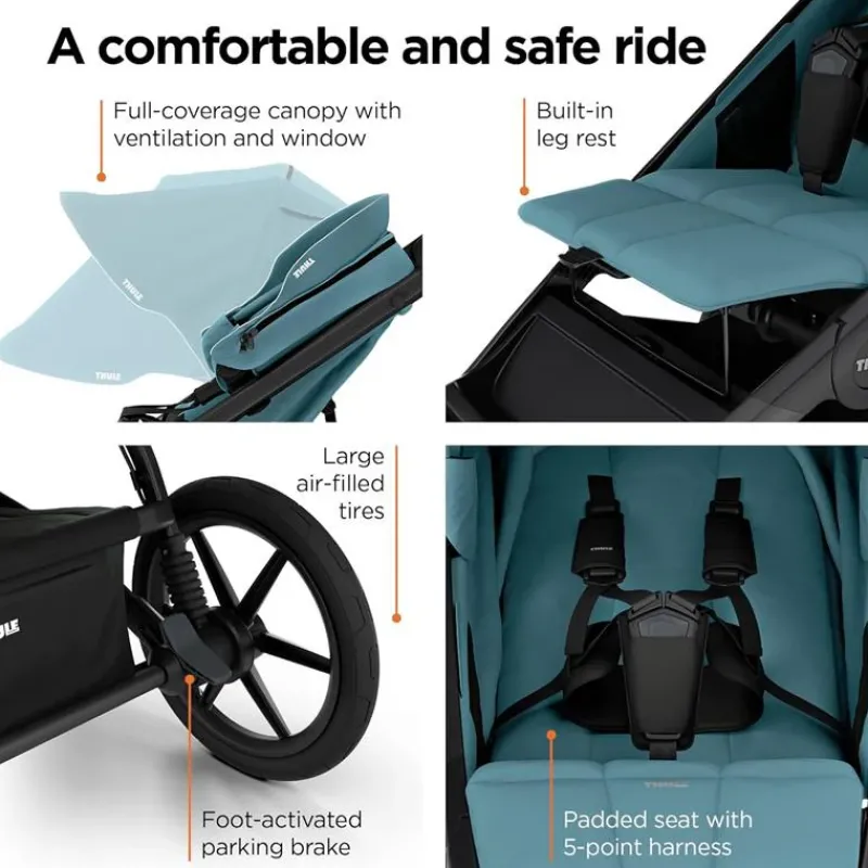 Thule Jogging Strollers*- Urban Glide 3 Single Child All-Terrain Stroller, Blue
