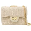Tiny Treats Handbags & Accessories*- Classic Large Tweed Handbag, Cream
