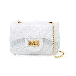 Tiny Treats Handbags & Accessories*- Classic Quilted Flower Pearl Handbag Gold