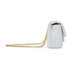 Tiny Treats Handbags & Accessories*- Classic Quilted Flower Pearl Handbag Gold