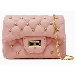 Tiny Treats Handbags & Accessories*- Classic Quilted Stud Mini Bag, Pink