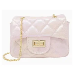 Tiny Treats Handbags & Accessories*- Classic Quilted Shiny Mini Bag, Pearl