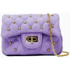 Tiny Treats Handbags & Accessories*- Classic Quilted Stud Mini Bag, Purple