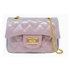 Tiny Treats Handbags & Accessories*- Classic Quilted Sparkle Mini Purse, Baby Purple