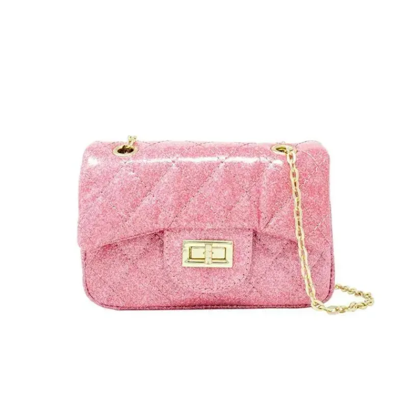 Tiny Treats Handbags & Accessories*- Classic Quilted Sparkle Mini Bag, Pink