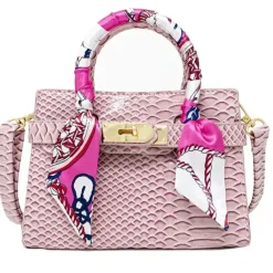 Tiny Treats Handbags & Accessories*- Crocodile Scarf Handbag, Pink