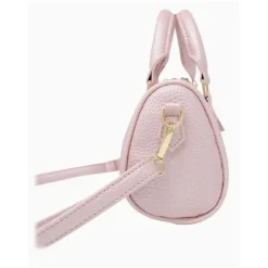 Tiny Treats Handbags & Accessories*- Leather Striped Duffle Handbag | White