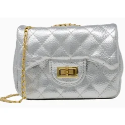 Tiny Treats Handbags & Accessories*- Metallic Classic Mini Purse, Silver