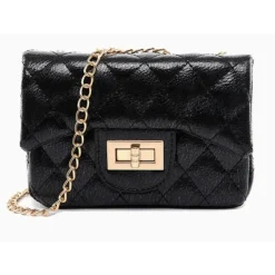 Tiny Treats Handbags & Accessories*- Metallic Classic Mini Purse, Black