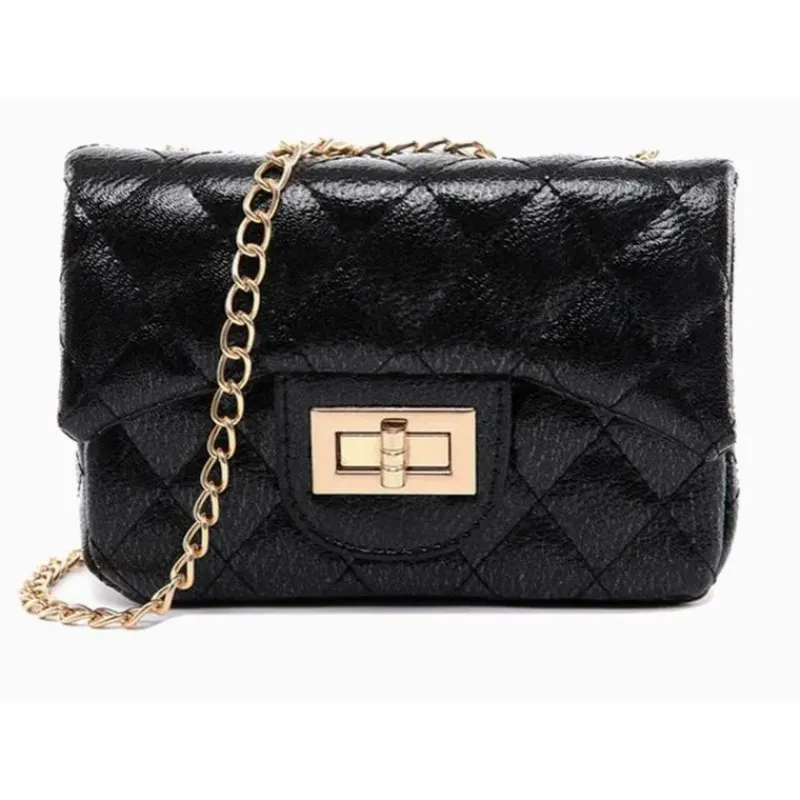 Tiny Treats Handbags & Accessories*- Metallic Classic Mini Purse, Black
