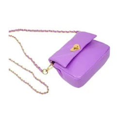 Tiny Treats Handbags & Accessories*- Quilted Soft Heart Lock Purse, Purple