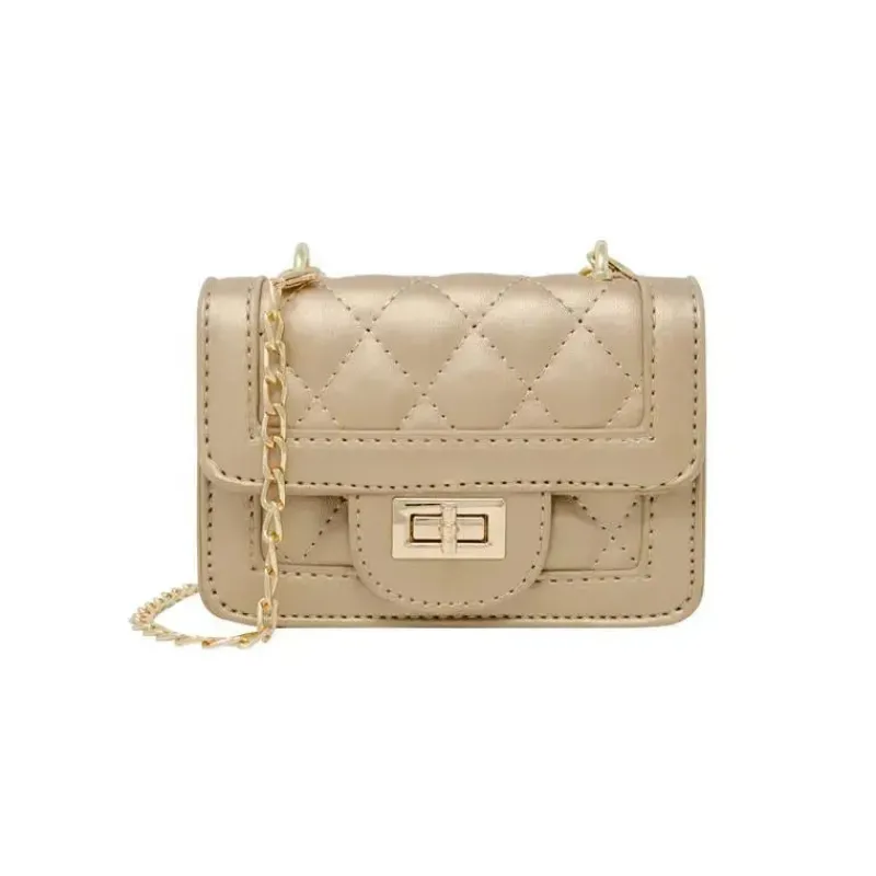 Tiny Treats Handbags & Accessories*- Tiny Classic Quilted Mini Purse, Gold