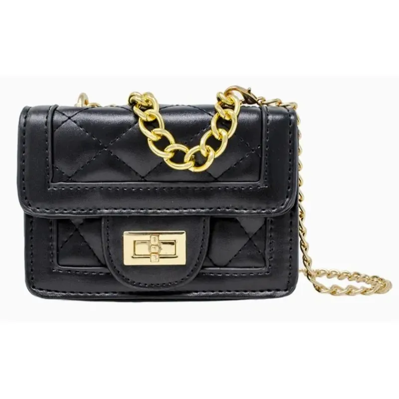Tiny Treats Handbags & Accessories*- Tiny Classic Quilted Mini Purse, Black