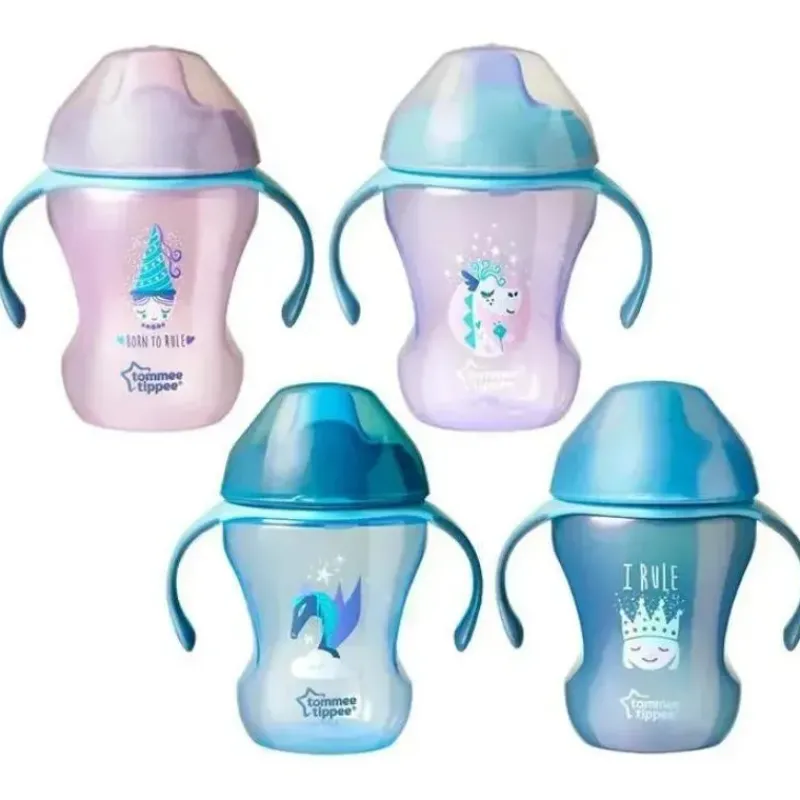 Tommee Tippee Straw, Sippy & Training Cups|Dishes, Utensils & Food Containers*- 2Pk 8Oz Infant Trainer Sippee Cup 7M+, Colors May Vary