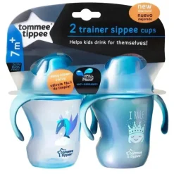 Tommee Tippee Straw, Sippy & Training Cups|Dishes, Utensils & Food Containers*- 2Pk 8Oz Infant Trainer Sippee Cup 7M+, Colors May Vary