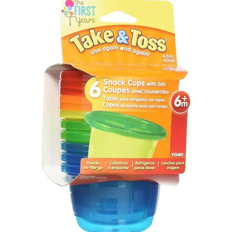 Tomy Food Jars & Snack Cups|Dishes, Utensils & Food Containers*21 - Take & Toss 4.5Oz Snack Cups 6 Pk