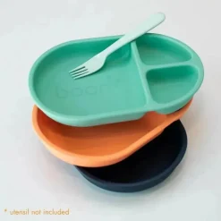Tomy Plates & Bowls|Dishes, Utensils & Food Containers*- Boon Chow Silicone Plate Set, 3Pk, Mint