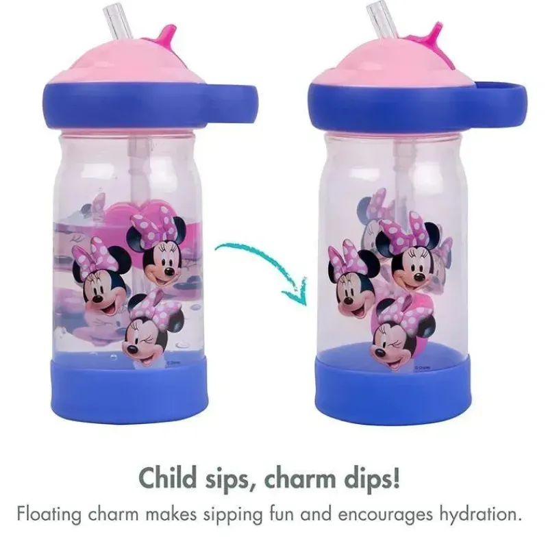 Tomy Mickey & Minnie|Straw, Sippy & Training Cups*- Disney Minnie Sip & See Water Bottle 12Oz