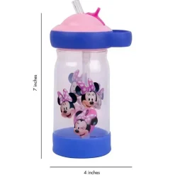 Tomy Mickey & Minnie|Straw, Sippy & Training Cups*- Disney Minnie Sip & See Water Bottle 12Oz