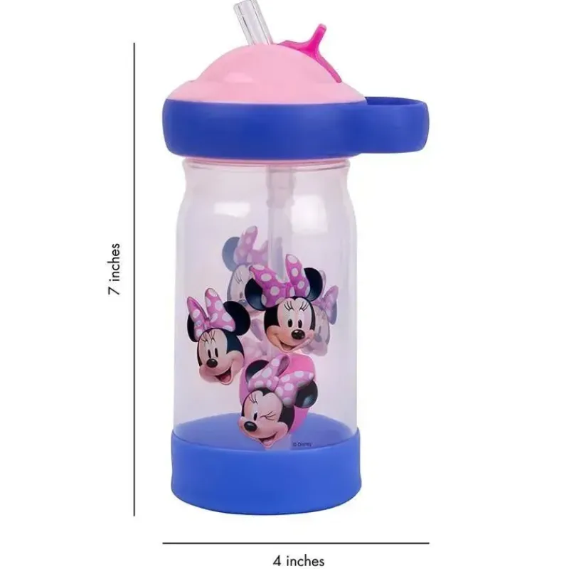 Tomy Mickey & Minnie|Straw, Sippy & Training Cups*- Disney Minnie Sip & See Water Bottle 12Oz