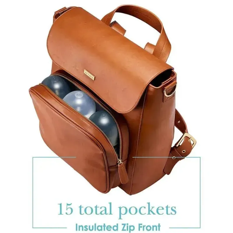 JJ Cole Diaper Backpacks*Tomy - Brookmont Backpack Baby Diaper Bag, Cognac