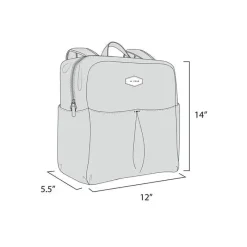 JJ Cole Diaper Backpacks*Tomy - Popperton Backpack Diaper Bag, Cream Mushroom