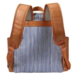 JJ Cole Diaper Backpacks*Tomy - Popperton Backpack Cognac Strip Diaper Bag