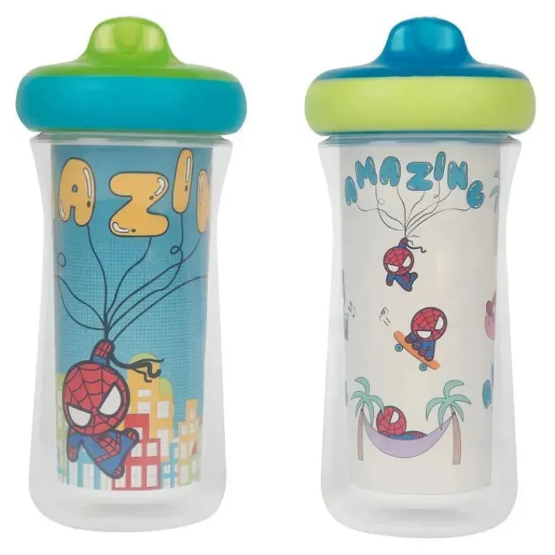 Tomy Super Heroes|Straw, Sippy & Training Cups*- 2Pk Marvel Insulated Sippy Cup 9Oz