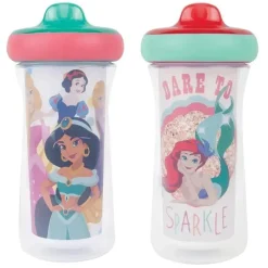 Tomy Disney Princess|Straw, Sippy & Training Cups*- Princess Drop Guard Insulated Sippy Cup 2Pk