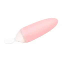 Tomy Cool Baby Products|Food Feeder*- Squirt Silicone Baby Food Dispensing Spoon Pink