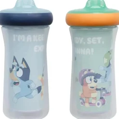 Tomy Straw, Sippy & Training Cups|Dishes, Utensils & Food Containers*- The First Years Bluey Insulated Sippy Cups, 2Pk