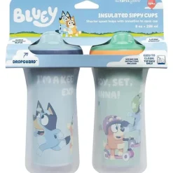 Tomy Straw, Sippy & Training Cups|Dishes, Utensils & Food Containers*- The First Years Bluey Insulated Sippy Cups, 2Pk