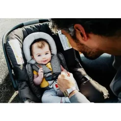 JJ Cole Car Seat Head Support & Strap Covers*Tomy Car Seat Srap Covers, Grey