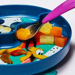 The First Years Plates & Bowls|Dishes, Utensils & Food Containers*Tomy Suction Kids Plate Divided, Mickey/Pluto