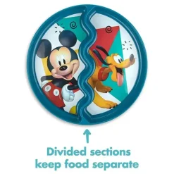 The First Years Plates & Bowls|Dishes, Utensils & Food Containers*Tomy Suction Kids Plate Divided, Mickey/Pluto