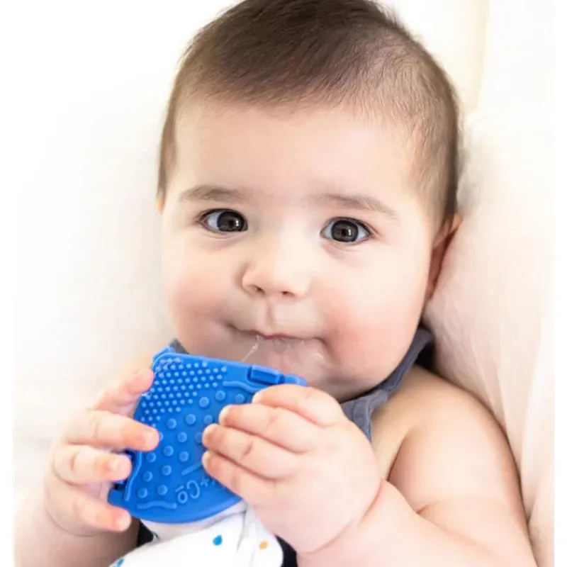 Toothi Rattles & Teethers*- Teether Clip, Denim Blue