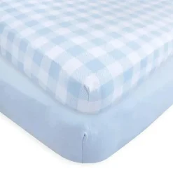 Baby Vision Crib & Bed Sheets*Touched by Nature - 2Pk Blue Baby Organic Cotton Crib Sheet