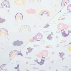 Trend Lab Crib & Bed Sheets*- 2 Pk Microfiber Fitted Crib Sheets, Rainbow/Mermaid