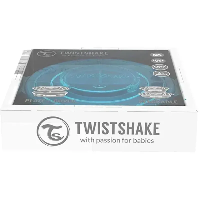 Twistshake Plates & Bowls|Dishes, Utensils & Food Containers*- Plate 6+ M, Pastel Blue