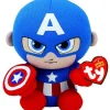 Ty Plush & Stuffed Animals|Super Heroes*- Beanie Boos, Captain America Plush