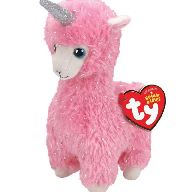 Ty Plush & Stuffed Animals*- Clip, Lana Pink Llama With Horn
