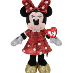 Ty Mickey & Minnie|Plush & Stuffed Animals*- Disney Super Sparkle Red Med, Minnie Mouse Plush