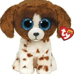 Ty Plush & Stuffed Animals*- MUDDLES the White & Brown Spotted Dog, Medium