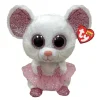 Ty Plush & Stuffed Animals*- Plush White Ballerina Mouse Regular, Nina